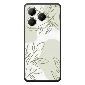 Чохол квітковий дизайн для RealMe 15T (Зелений дизайн)