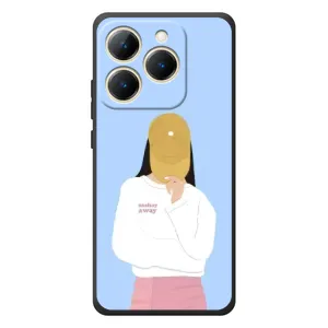 Силіконовый Чохол на RealMe 15T з картинкой Модных девушек (Жовта кепка)