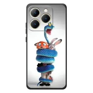 Силиконовый чехол с принтом Зоотрополіс для RealMe 15T (Змея Зоо)