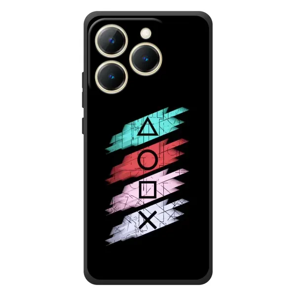 Чехол с рисунком «Значки Sony» для Realme 15T Чехол с рисунком «Значки Sony» для Realme 15T