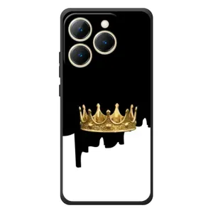 Чохол (Корона на чорному фоні) для РеалМі 15Т (Золота корона)