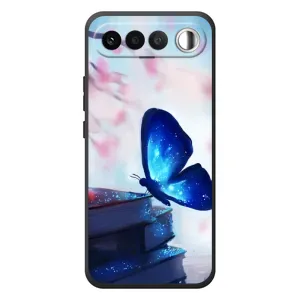 Силиконовый бампер с картинкой животных для RealMe 16 5G (Бабочка синяя)