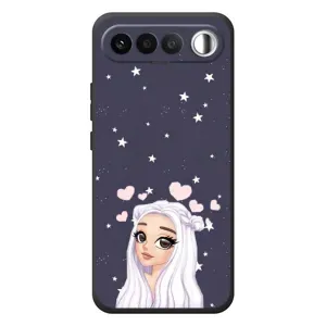 Чехол Стильные девушки на RealMe 16 5G (Девушка и сердечки)