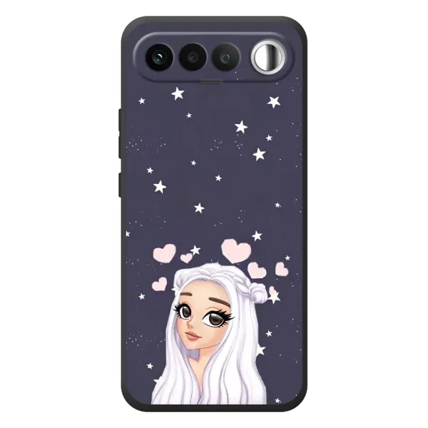 Чехол с рисунком «Девушка и сердечки» для RealMe 16 5G Чехол с рисунком «Девушка и сердечки» для RealMe 16 5G