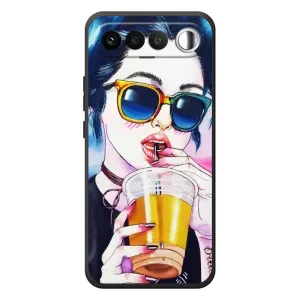 Чехол с картинкой Модные Девчонки RealMe 16 5G (Девушка с коктейлем)