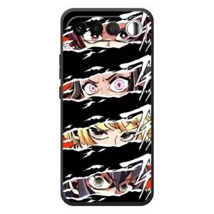 Силіконові чохлі з очіма Anime для РеалМе 16 5G (Очі на чорному)