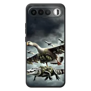Чехол с мемами тралалело тралала для RealMe 16 5G (Гусини и крокодило)
