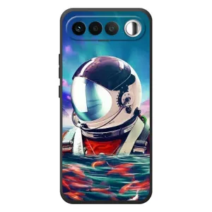 Силиконовый Чехол с принтом "Космонавты" на RealMe 16 5G (Космонавт в воде)