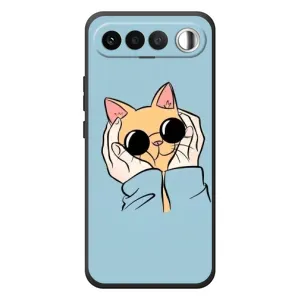 Бампер с изображением Котиков для РеалМе 16 5Г (КОТИК в очках)