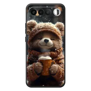 Печатный чехол «Зверята с кофе» для RealMe 16 5G (Медвежонок с кофе)