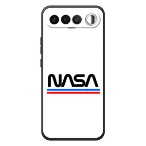 Силіконовый бампер з принтом "Наса" на RealMe 16 5G (NASA на білому тлі)