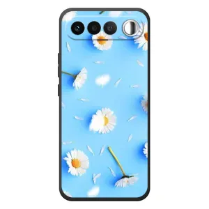 Чохол з Квітами для RealMe 16 5G (ромашки на блакитному)