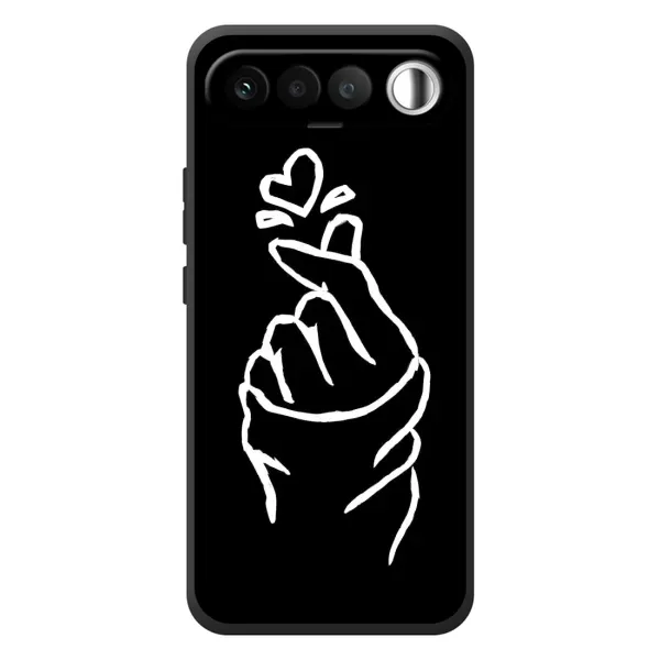 Чехол с рисунком «Сердце на черном» для RealMe 16 5G Чехол с рисунком «Сердце на черном» для RealMe 16 5G