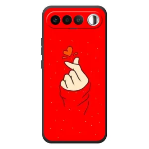 Чехлы (Знак сердечка) на RealMe 16 5G (Сердце на красном)