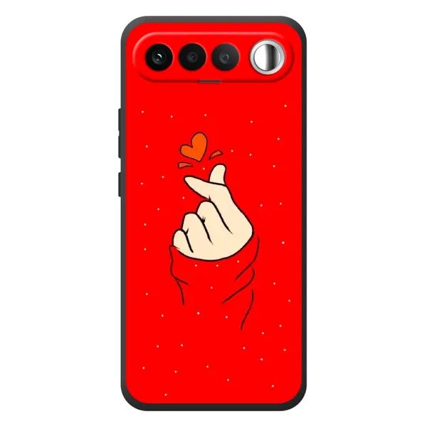 Чехол с рисунком «Сердце на красном» для RealMe 16 5G Чехол с рисунком «Сердце на красном» для RealMe 16 5G