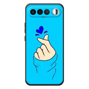 Чехлы (Знак сердечка) на RealMe 16 5G (Сердце на синем)