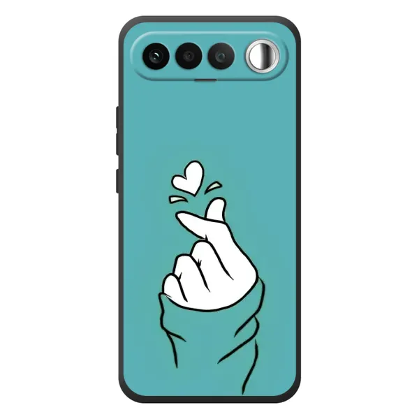 Чехол с рисунком «Сердечко на бирюзовом» для RealMe 16 5G Чехол с рисунком «Сердечко на бирюзовом» для RealMe 16 5G