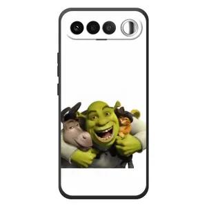 Печатный чехол с принтом Шрек для RealMe 16 5G (Шрек осел и кот)