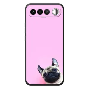 Бампер для RealMe 16 5G с картинкой "Песики" (Собака на розовом)
