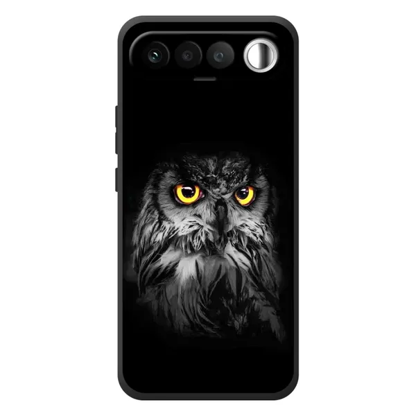 Чехол с рисунком «Сова на чёрном» для RealMe 16 5G
