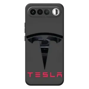 Силіконовий бампер з картинкою машини на RealMe 16 5G (Logo TESLA)