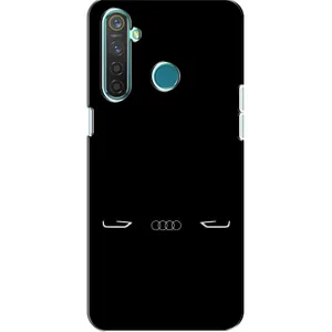 Силиконовый бампер с картинкой машины на Realme 5 Pro (Силует Audi)
