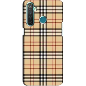 Чехол с Брендами одежды на Реалми 5 Про (Burberry стиль)