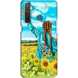 Чохол Стильні дівчата на Realme 5 Pro (Дівчина на полі)