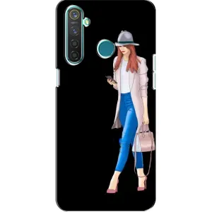 Чохол з картинкою Модні Дівчата Realme 5 Pro (Дівчина з телефоном)