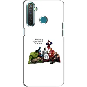 Чехлы для Realme 5 Pro (Для Христиан) (Иисус супергерой)
