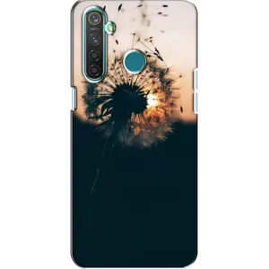 Силиконовый Чехол с одуванчиками на Realme 5 Pro (Красивый одуванчик)