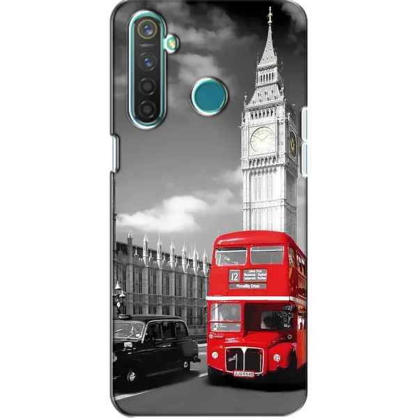 Чехол с рисунком «Красный автобус» для Realme 5 Pro