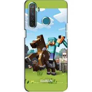 Чохли для Realme 5 Pro (Персонажі МайнКрафт) (На коні)