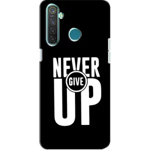 Силиконовый Чехол на Realme 5 Pro с картинкой Nike (Never Give UP)