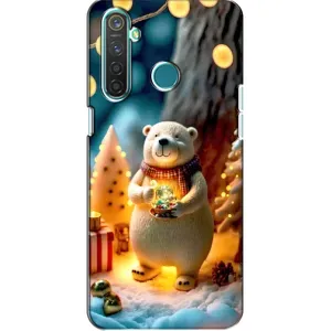 Чохли на Новий Рік Realme 5 Pro (Новорічний ведмедик)