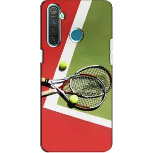 Чохли з прінтом Спортивна тематика для Realme 5 Pro (Ракетки теніс)