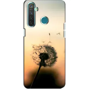 Силиконовый Чехол с одуванчиками на Realme 5 Pro (Роздумаханый одуванчик)