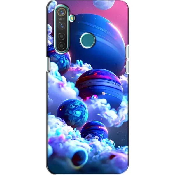 Чехол с рисунком «Синие планеты» для Realme 5 Pro