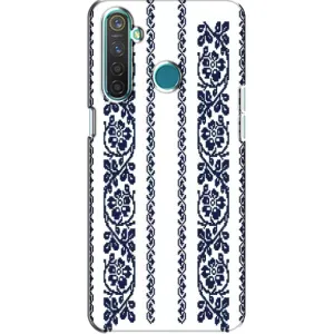 Силіконовый Чохол на Realme 5 Pro з картинкой Вишиванки (Синя вишиванка)