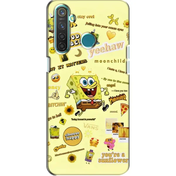 Чехол с рисунком «Спанч Боб бежит» для Realme 5 Pro