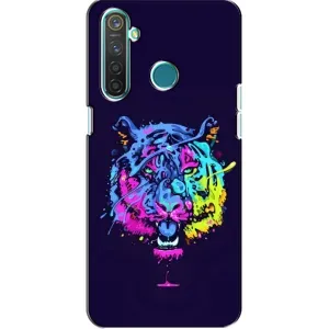 Силіконовий бампер з картинкою звірів для Realme 5 Pro (Тигр-Арт)