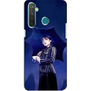 Чехлы с принтом Уэнсдей на Realme 5 Pro (Уэнсдей с зонтом)