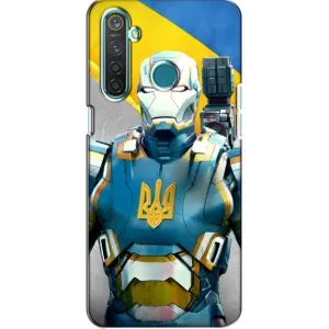 Силиконовый Чехол на Realme 5 Pro (Я-Украина) (Украинский робокоп)