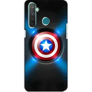 Чехол с Щитом Капитана Америки на Realme 5 Pro (Яркий Щит Капитана)