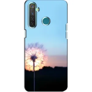 Силіконовий Чохол з кульбабками на Realme 5 Pro (Захід з кульбабкою)
