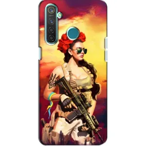 ЗСУ Чохли (TPU) для Realme 5 Pro (Жінка солдат)