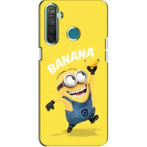 Мультяшный принт на Чехол для Реалми 5 (Banana)