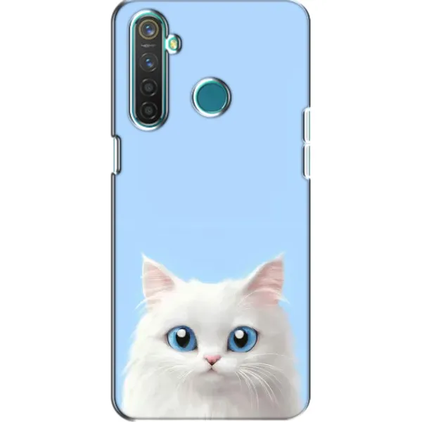 Чехол с рисунком «Белый кот» для Realme 5 Чехол с рисунком «Белый кот» для Realme 5