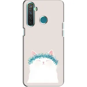 Чехол на тематику: Коты для Realme 5 (Белый котик)