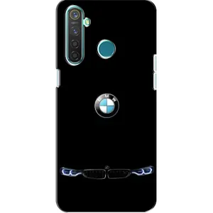 Силіконовий бампер з картинкою машини на Realme 5 (Чорний BMW)